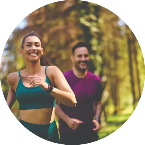 Couple jogging near The Reserve Drouin